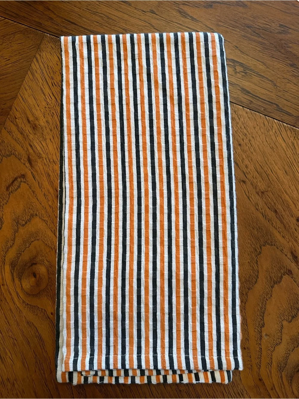 Halloween Kitchen Towels Set of 2 Ghost Pumpkins Striped Orange Black